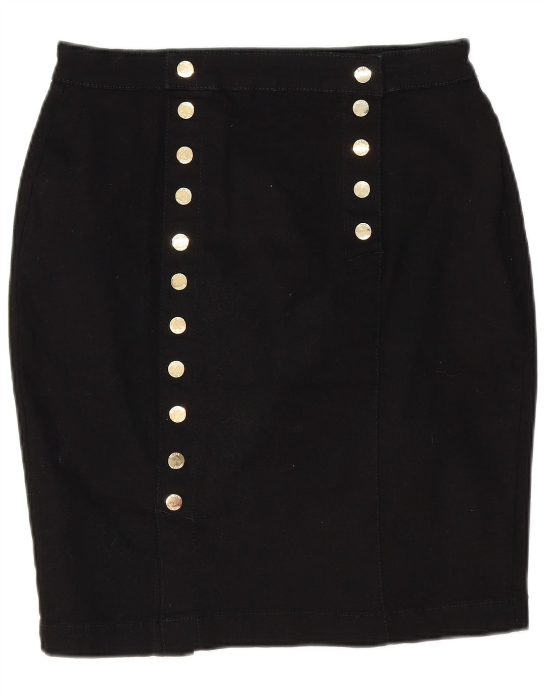 Saia lápis feminina GUESS grande W32 algodão preto