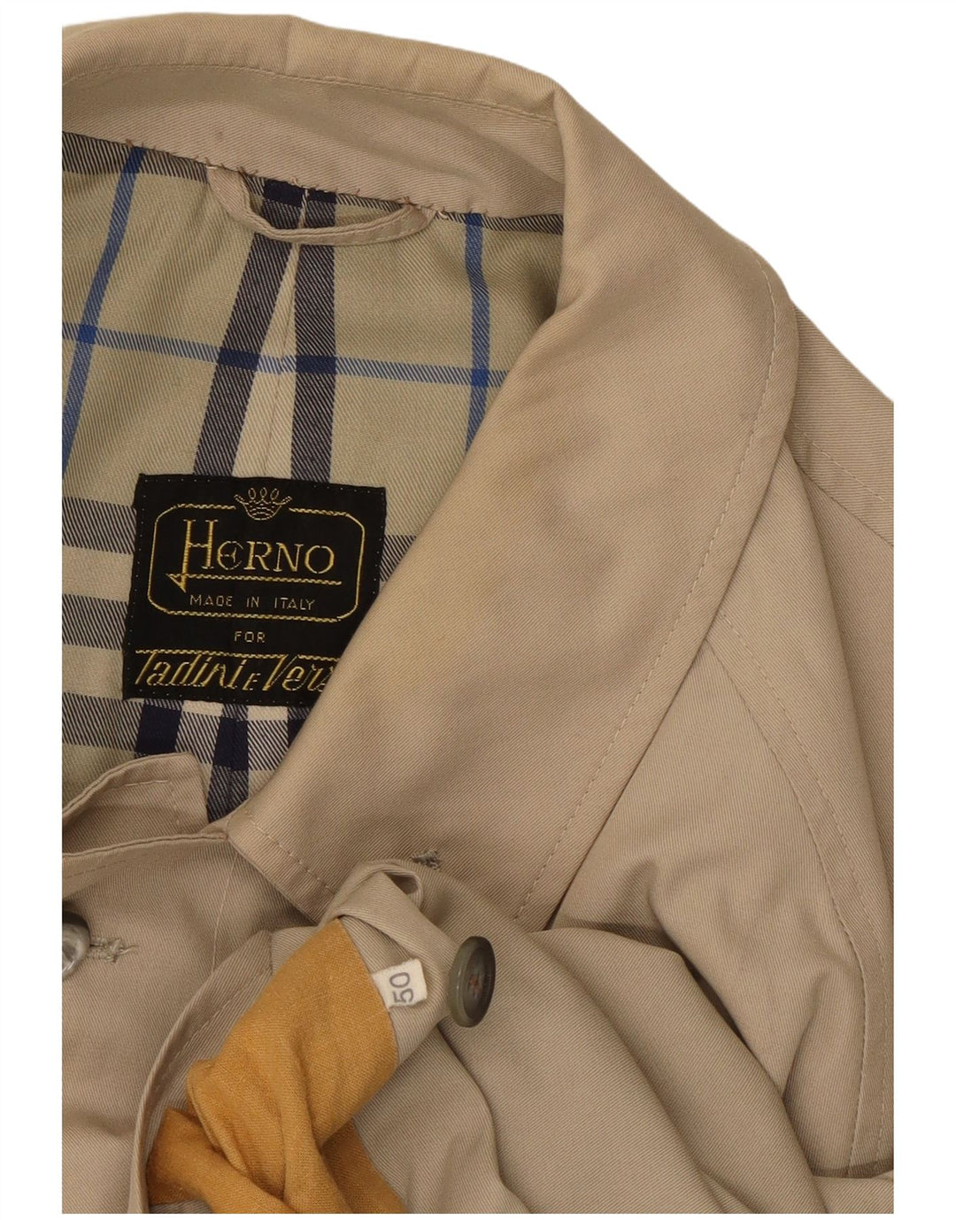 Herno Mens Trench Coat IT 50 Grande Bege
