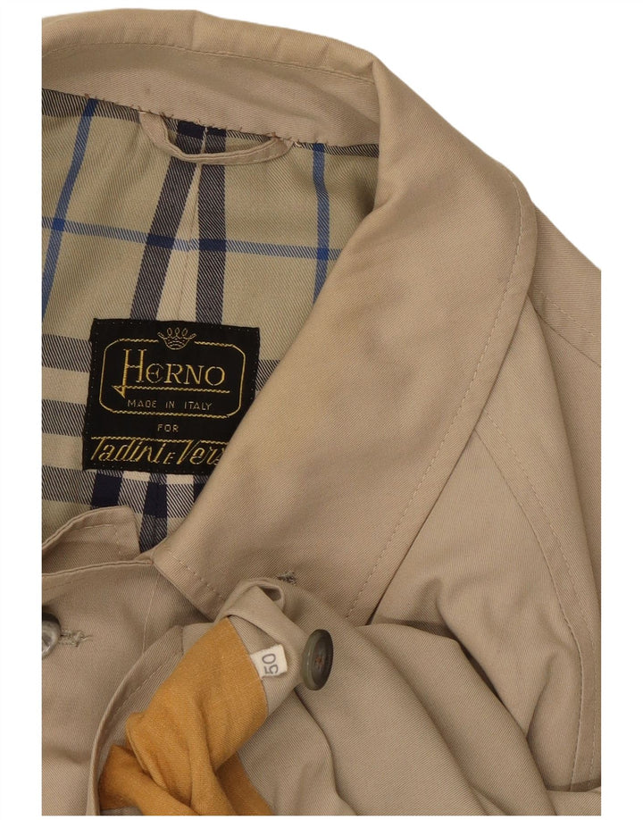 Herno Mens Trench Coat IT 50 Grande Bege