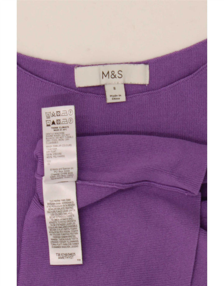 Colete feminino Marks & Spencer UK 8 viscose roxa pequena