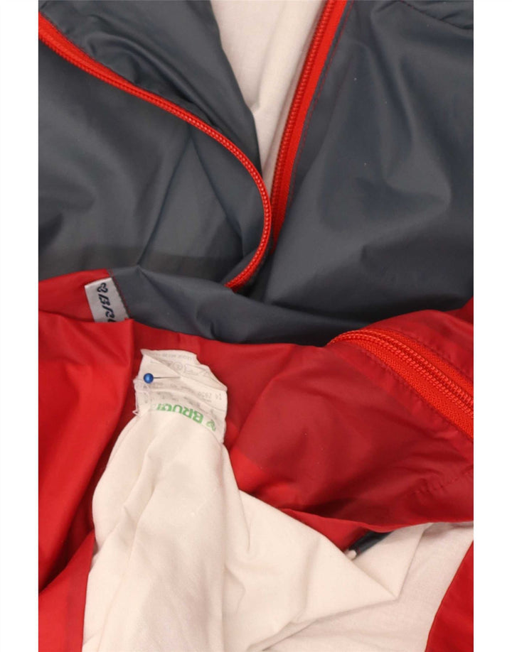 Jaqueta masculina com capuz e capuz Brugi Poliamida Colourblock cinza médio