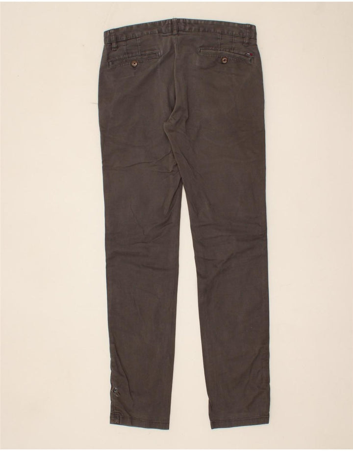 TOMMY HILFIGER Mens Slim Casual Trousers W31 L34  Grey Cotton Vintage Tommy Hilfiger and Second-Hand Tommy Hilfiger from Messina Hembry 