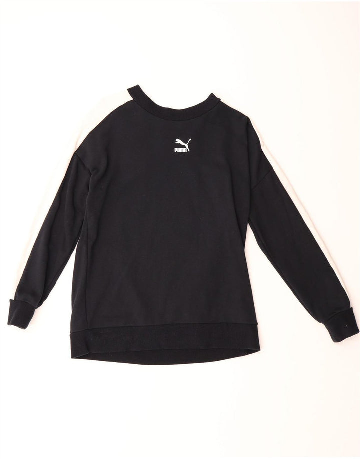 Moletom masculino PUMA Jumper XS preto colorblock algodão