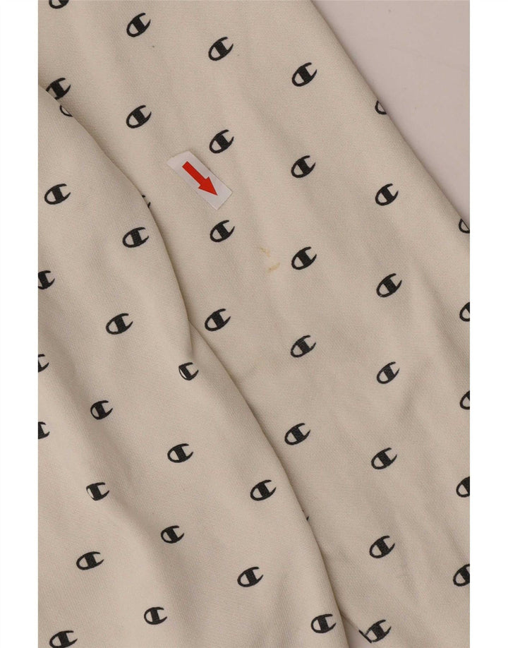 Jumper de moletom gráfico Champion Boys 11-12 anos grande branco manchado