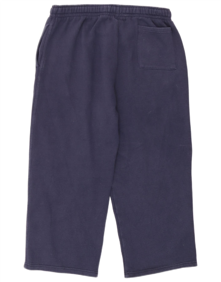 Calça de treino masculina Kappa gráfica grande algodão azul marinho