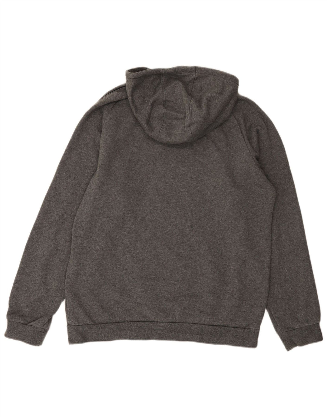 Adidas Mens Hoodie Jumper Grande Algodão Cinza