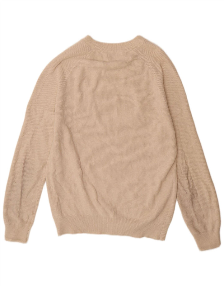 Zara Suéter masculino com gola canoa médio algodão branco