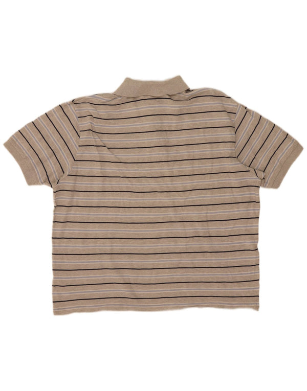 Camisa polo masculina Polo Ralph Lauren XL cinza listrada de algodão