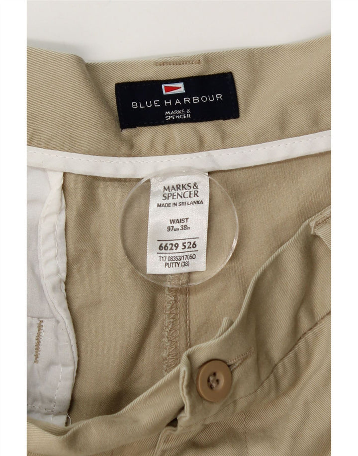 Shorts cargo masculino MARKS & SPENCER Blue Harbor W38 XL algodão bege