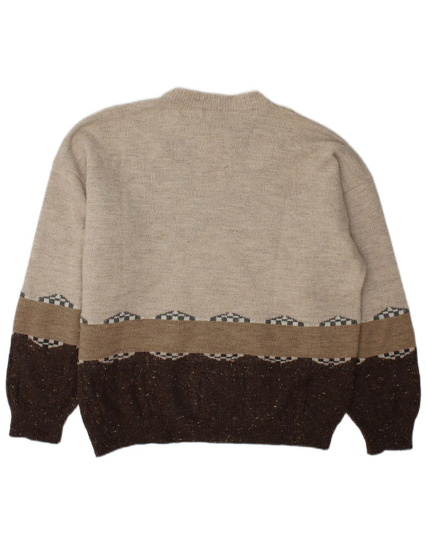 Suéter masculino Incognito com gola redonda IT 56/58 XL bege Colourblock