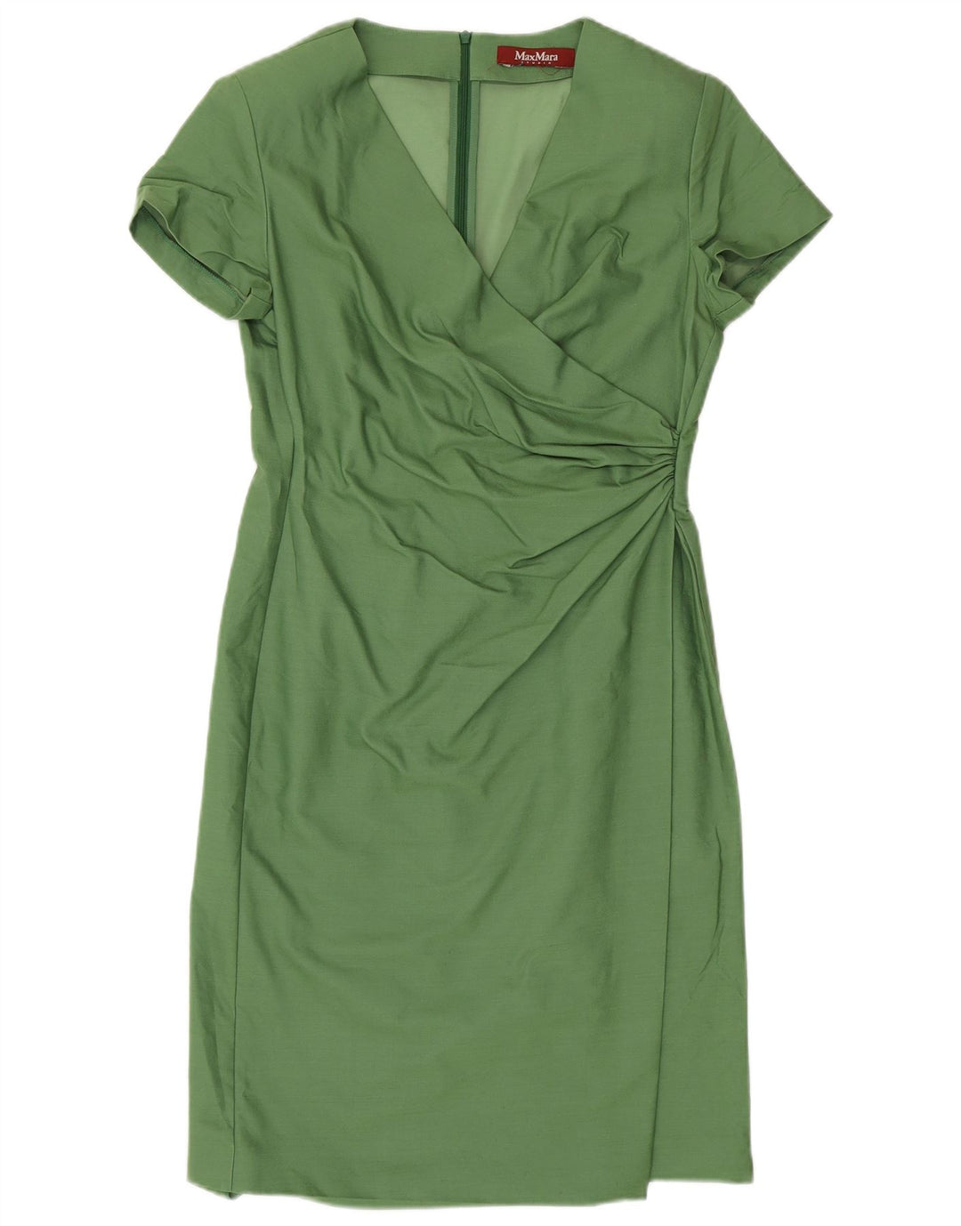 Vestido bainha feminino MAX MARA Reino Unido 12 verde médio