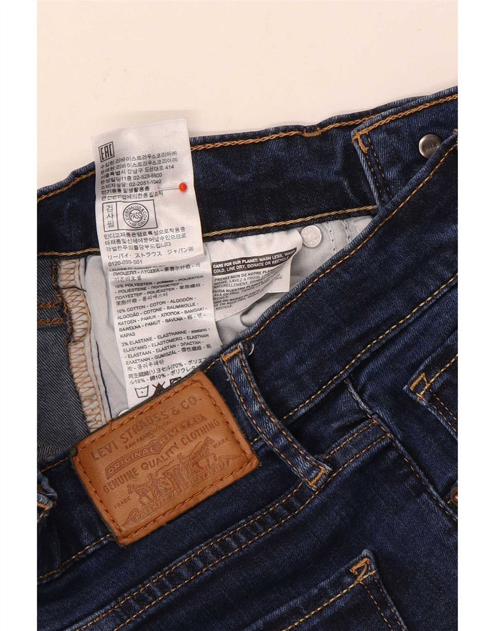 Calça jeans feminina Levi's 724 High Rise Straight W25 L30 azul marinho poliéster