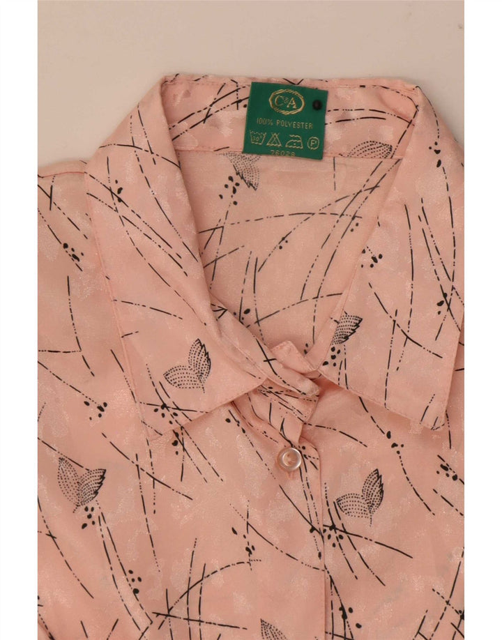 Blusa feminina Canda com estampa abstrata de manga curta UE 42 grande rosa