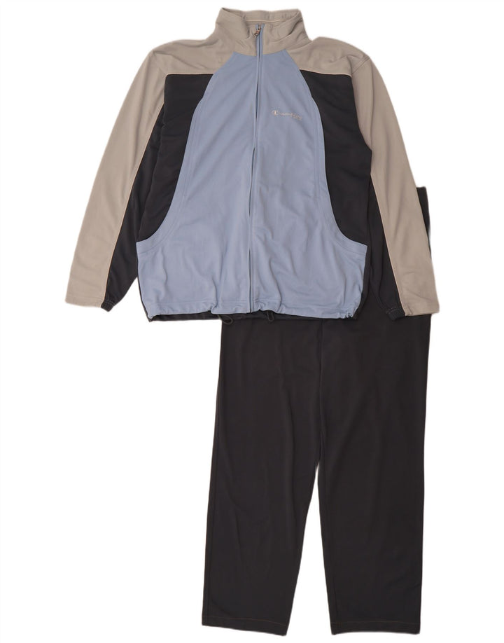 Champion Mens Full Tracksuit Médio Preto Colourblock Poliéster