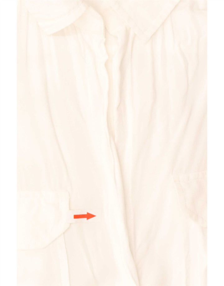 Zara Camisa feminina UK 10 pequena branca