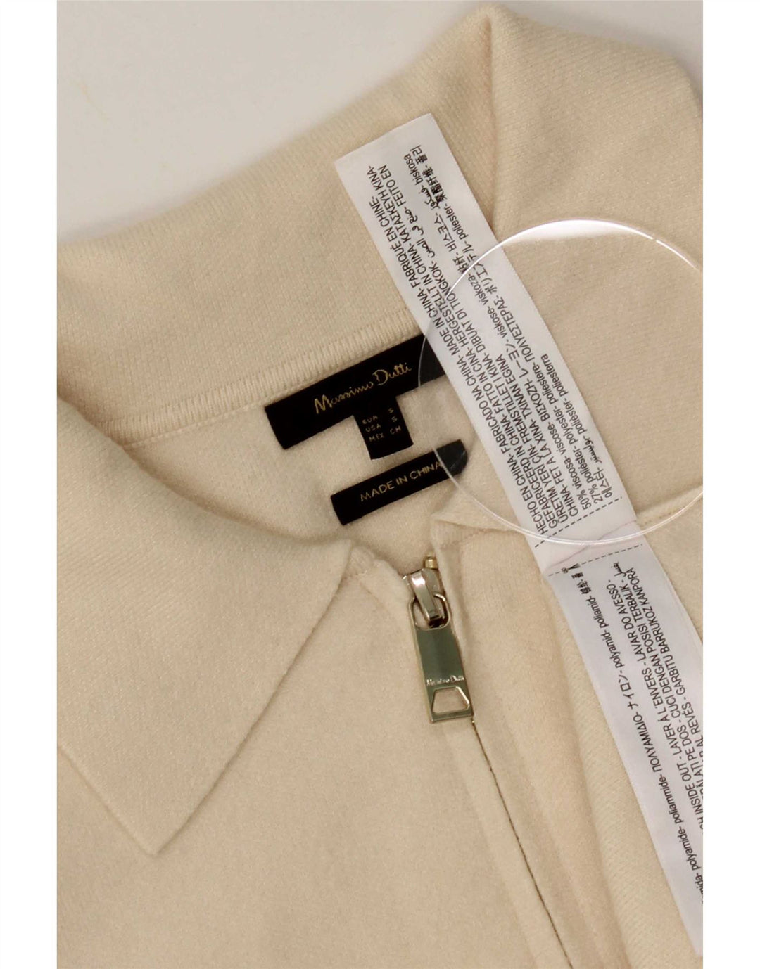 Suéter cardigã feminino grande Massimo Dutti Reino Unido 10 pequeno off white