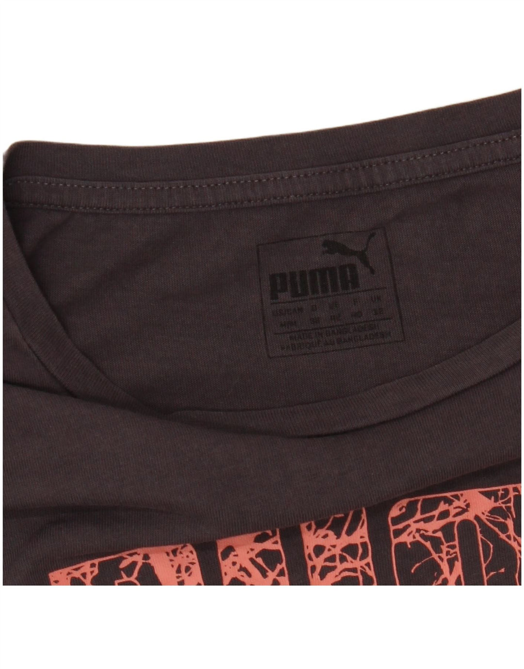 Puma Camiseta Feminina Graphic Top UK 12 Cinza Médio