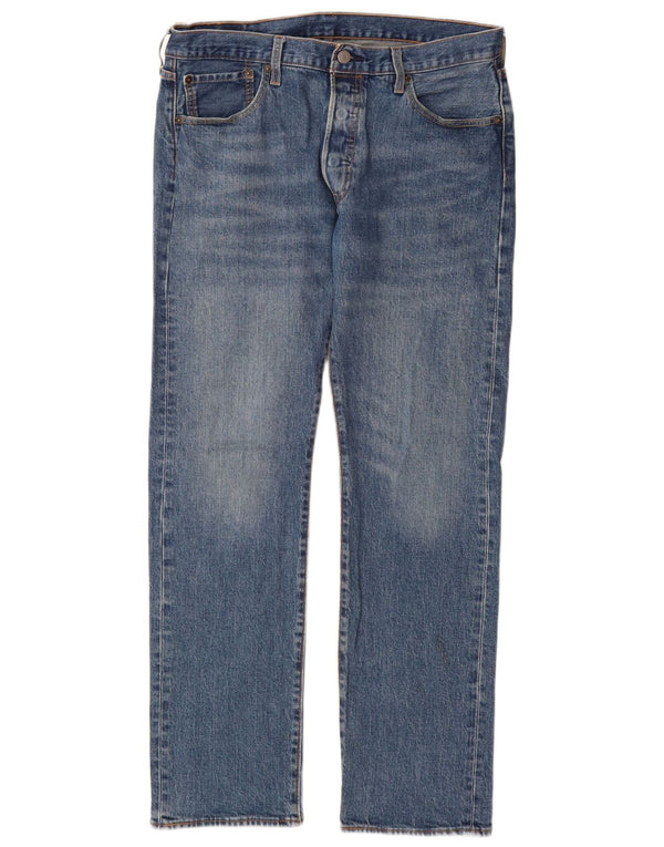 Levi's Masculino 501 Straight Jeans W34 L32 Azul Algodão