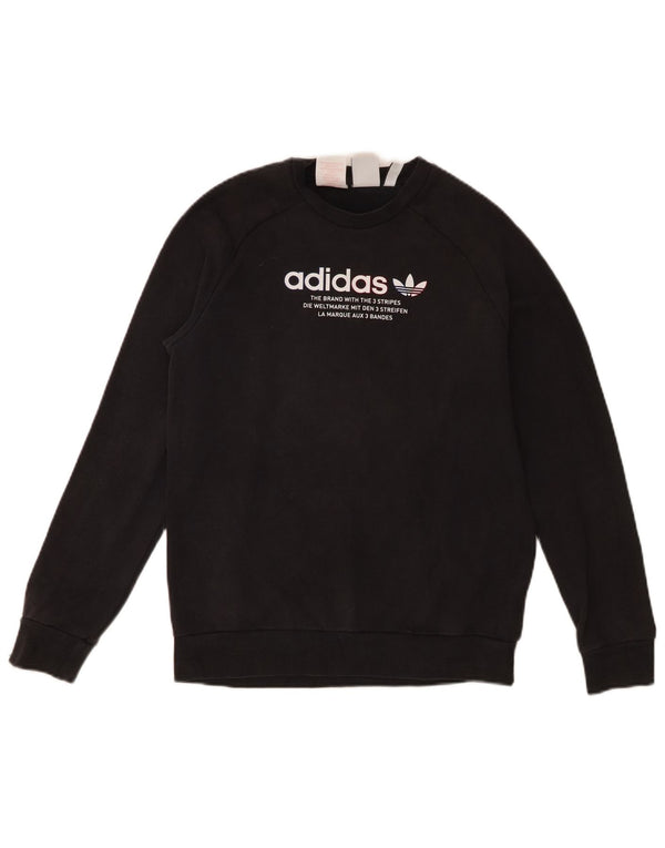 Suéter gráfico Adidas Meninos 13-14 anos algodão preto