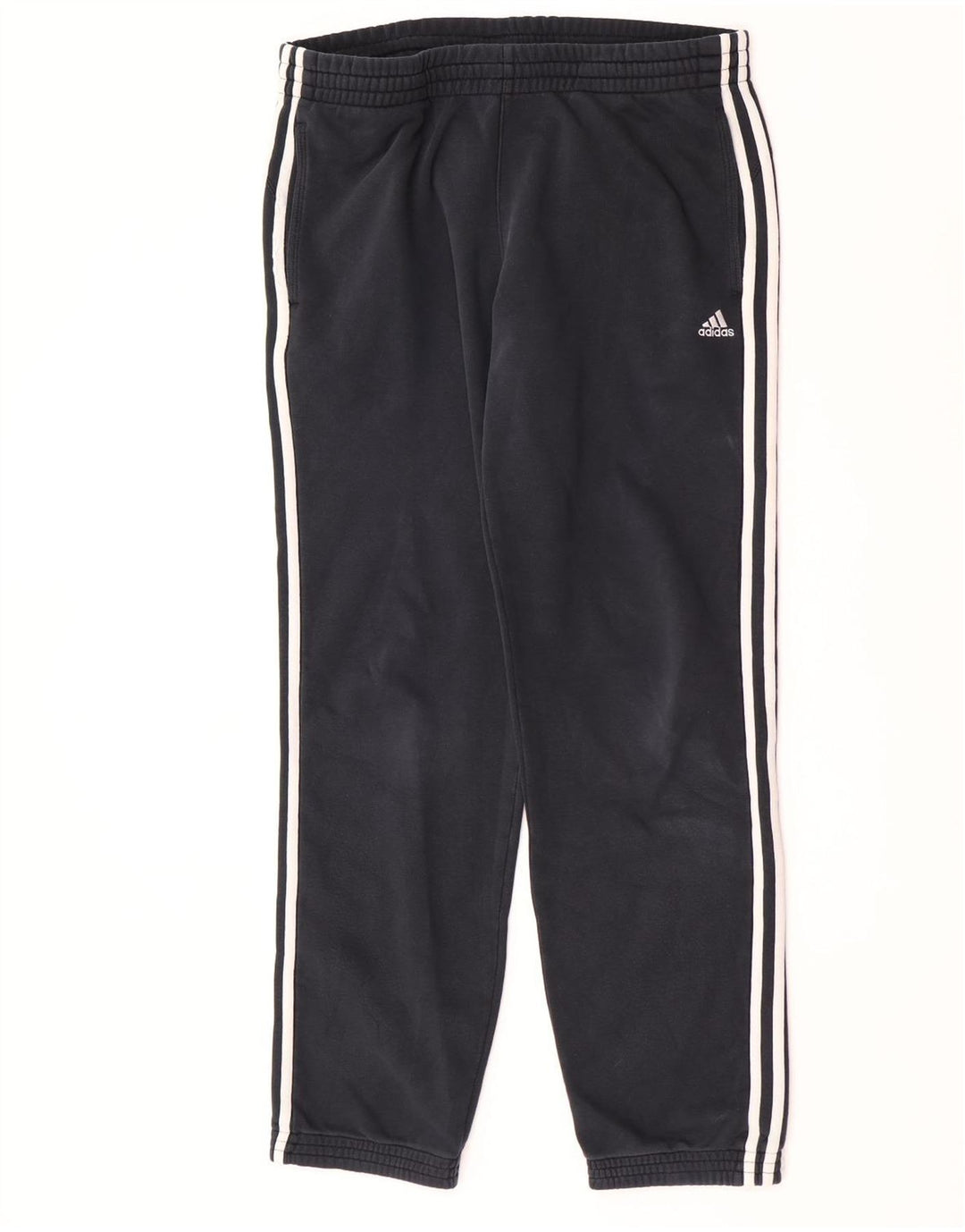 Calça de treino masculina Adidas Joggers grande algodão azul marinho