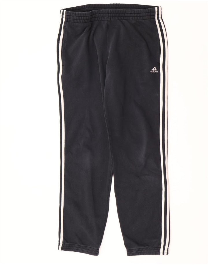 Calça de treino masculina Adidas Joggers grande algodão azul marinho
