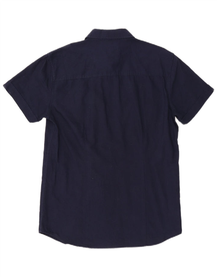 Camisa masculina Wrangler Slim Fit grande algodão azul marinho