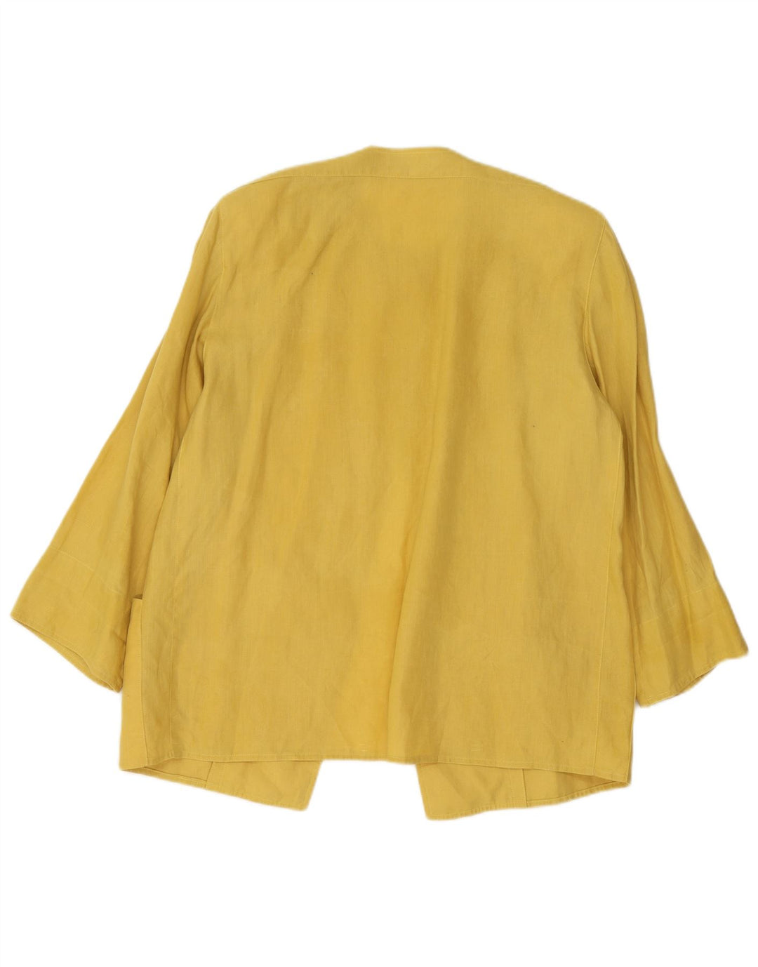 Jaqueta blazer vintage feminina com 1 botão Reino Unido 16 grande amarelo