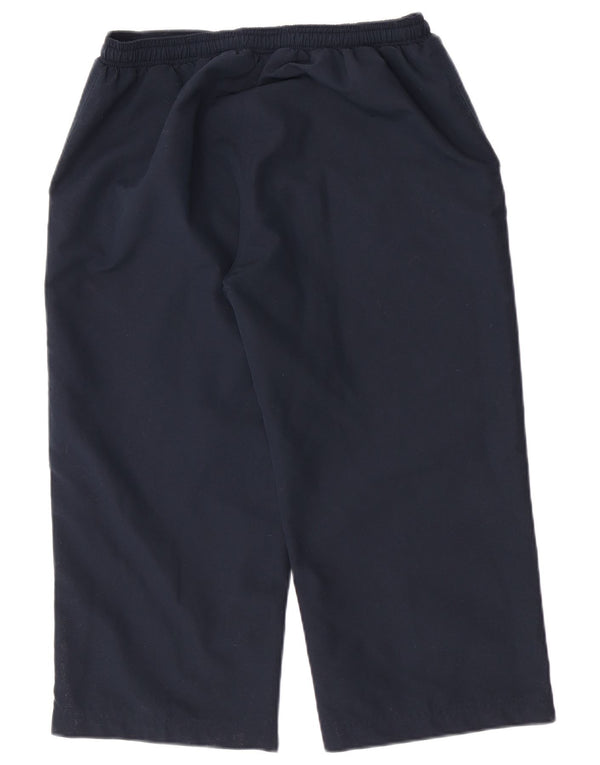 Reebok Womens Capri Calças de treino UK 10 Small Navy Blue Sports