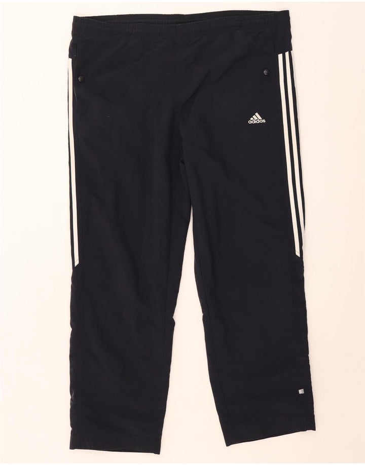Calça Adidas Mens Treino XL Azul Marinho Listrado Poliéster