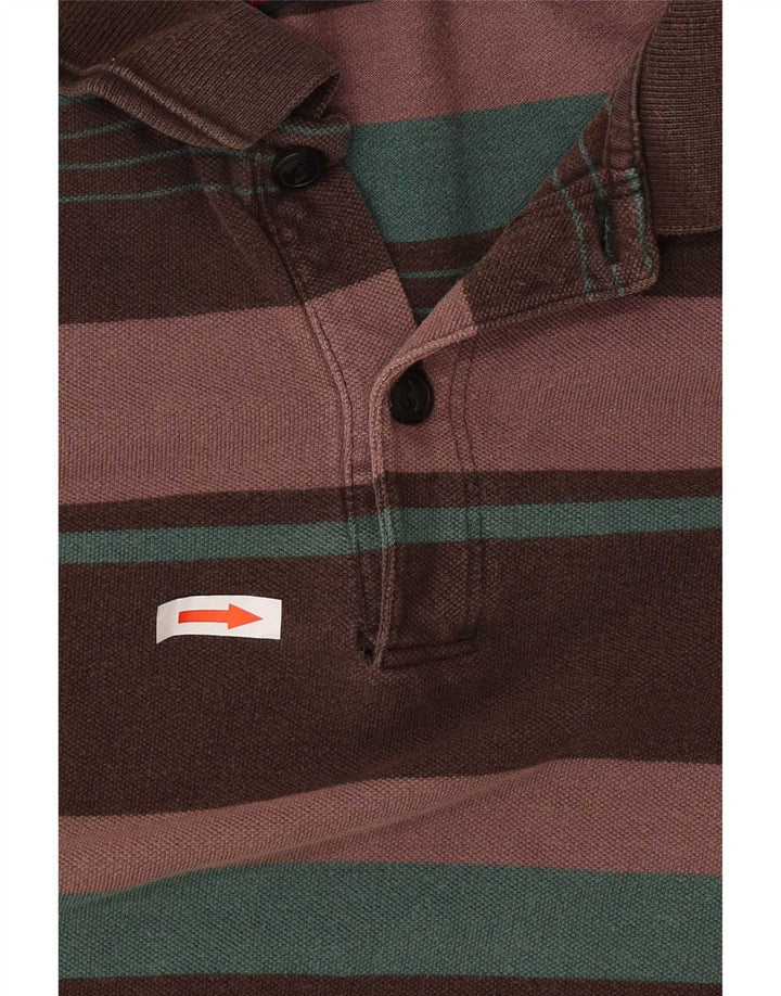 Camisa polo masculina de manga comprida Levi's média listrada multicolorida