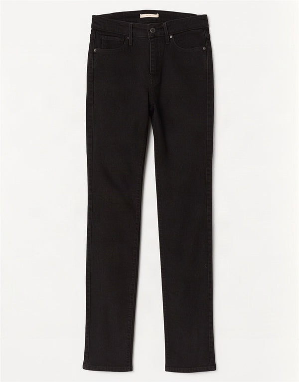 Calça jeans feminina Levi's 712 Slim W25 L32 algodão preto