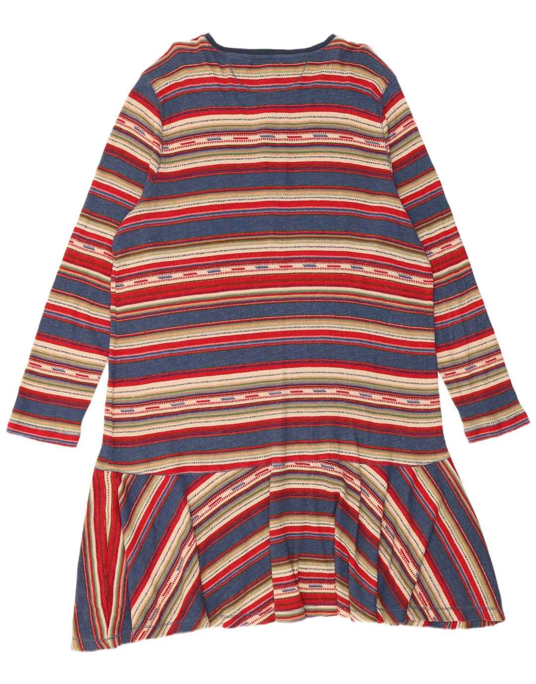 Vestido feminino RALPH LAUREN com cintura baixa UK 22 3XL listrado multicolorido