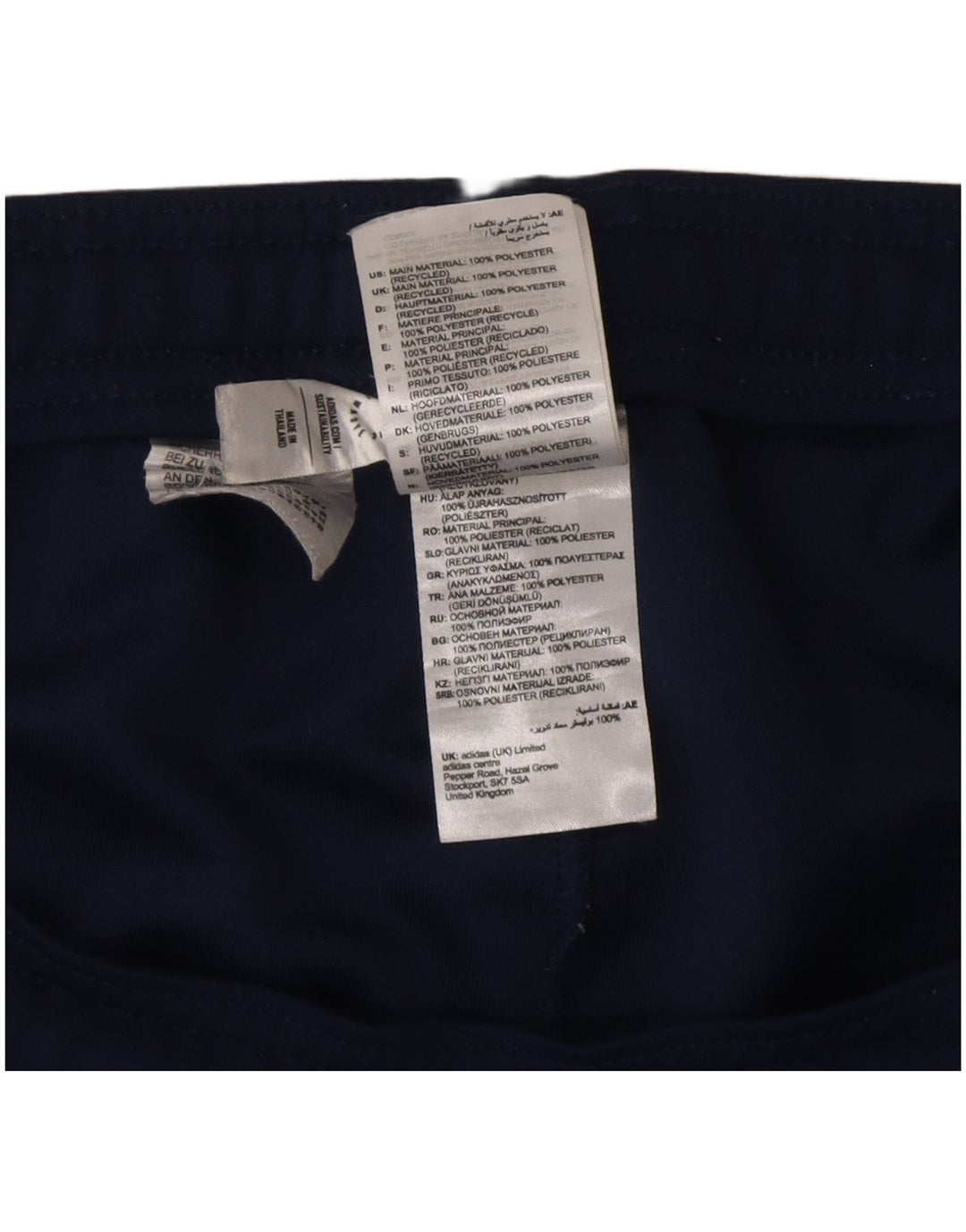 Calça de treino masculina Adidas Aeroready grande poliéster azul marinho
