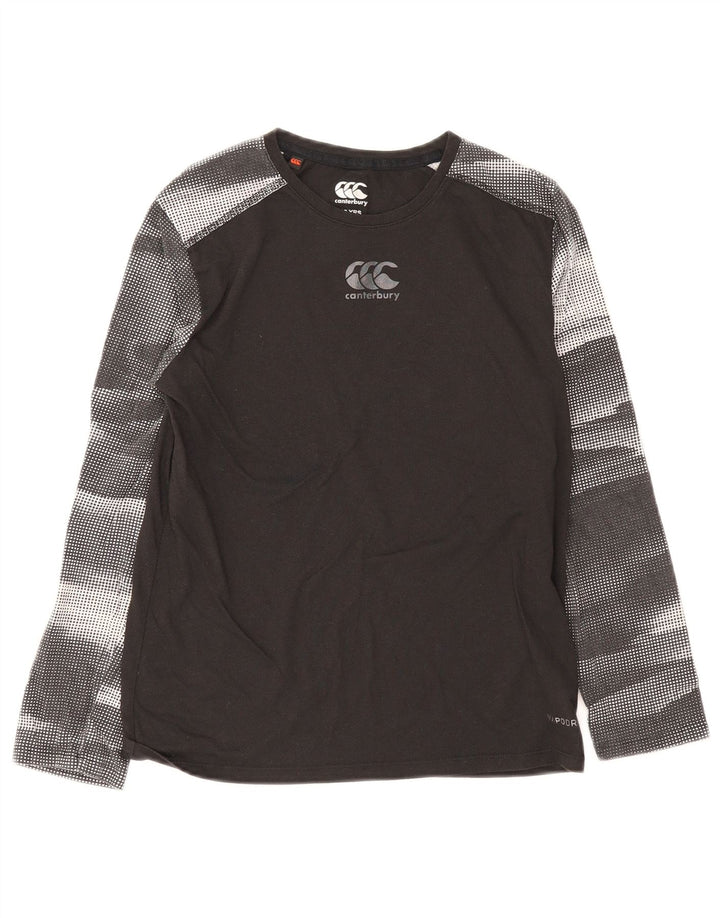 Canterbury Boys Regular Fit Top manga comprida 11-12 anos preto tie-dye