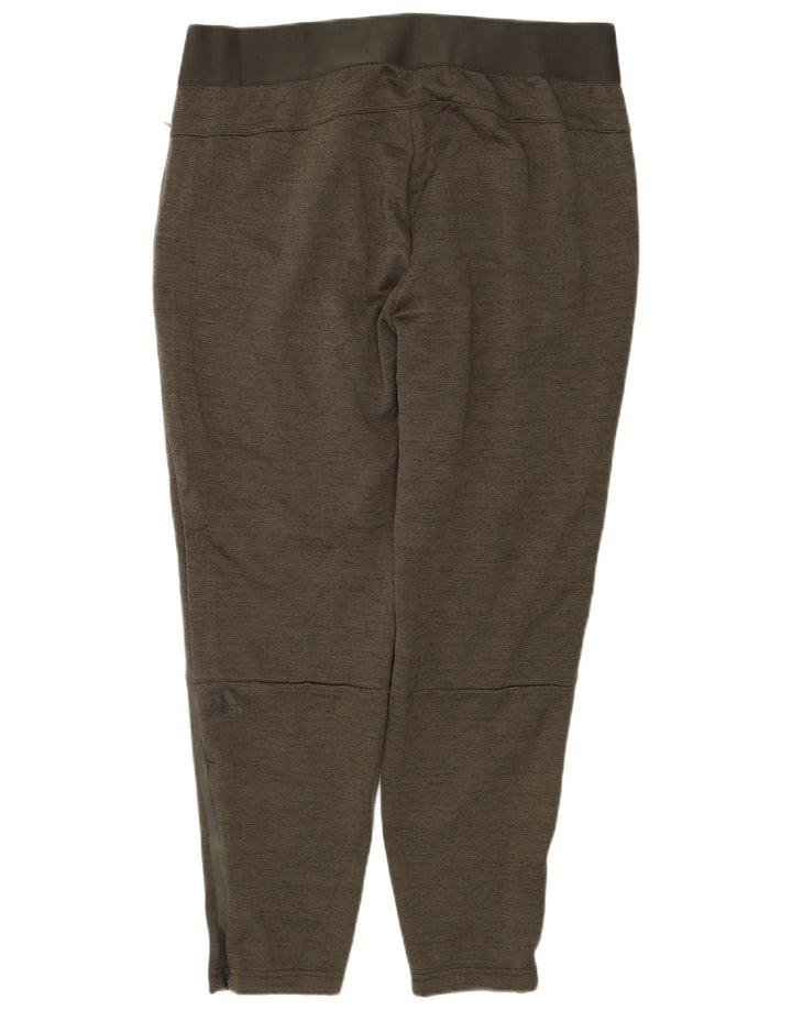 Calças de treino femininas ADIDAS UK 20/22 XL cáqui manchadas