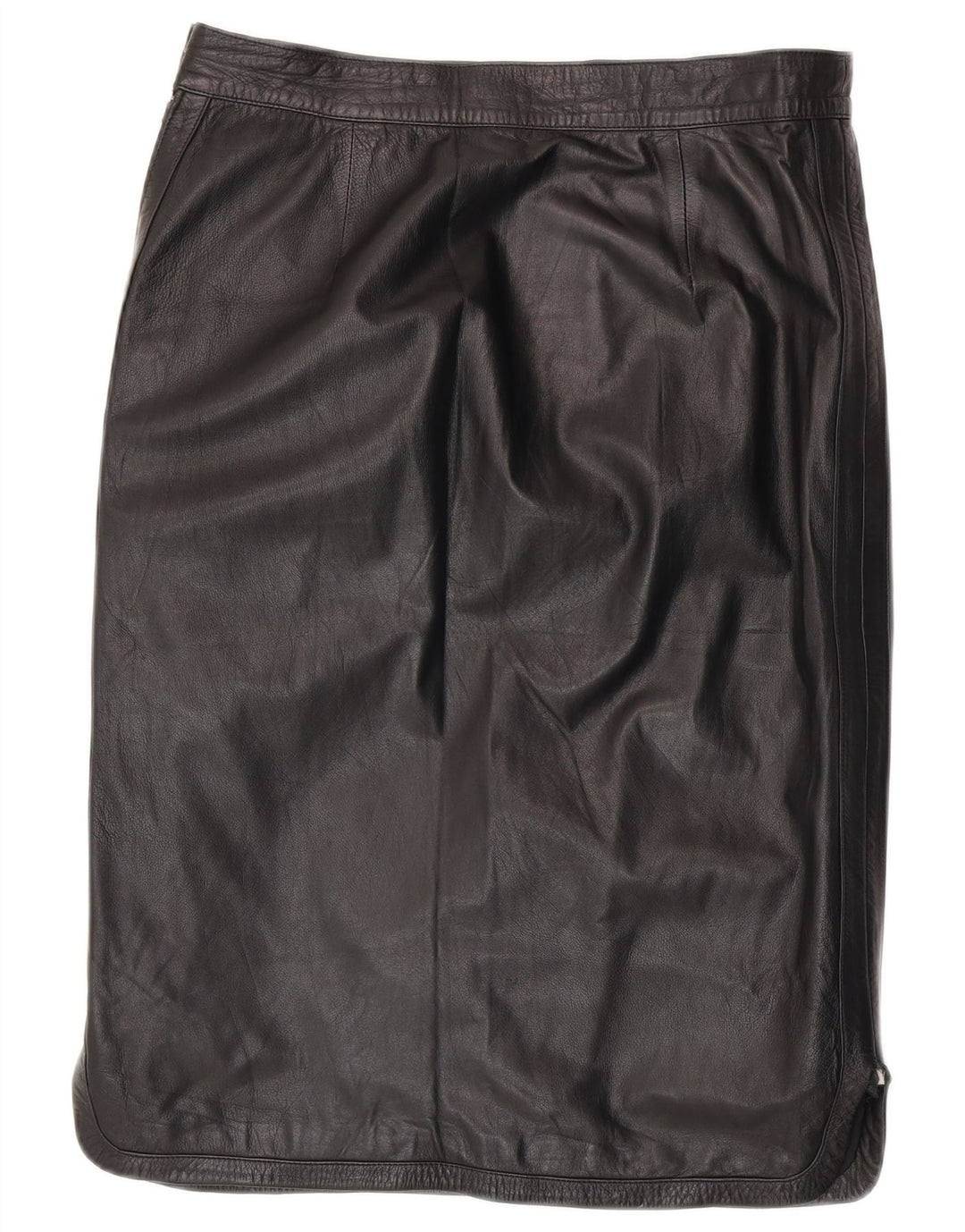 Saia feminina de couro Genny W32 grande preta