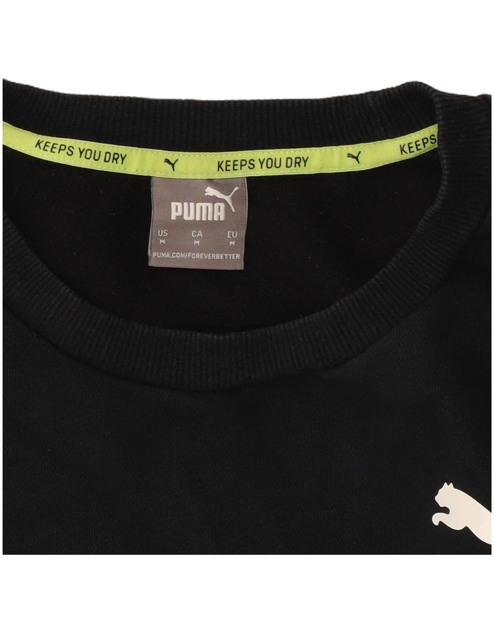 Puma masculino gráfico moletom jumper médio preto colorblock