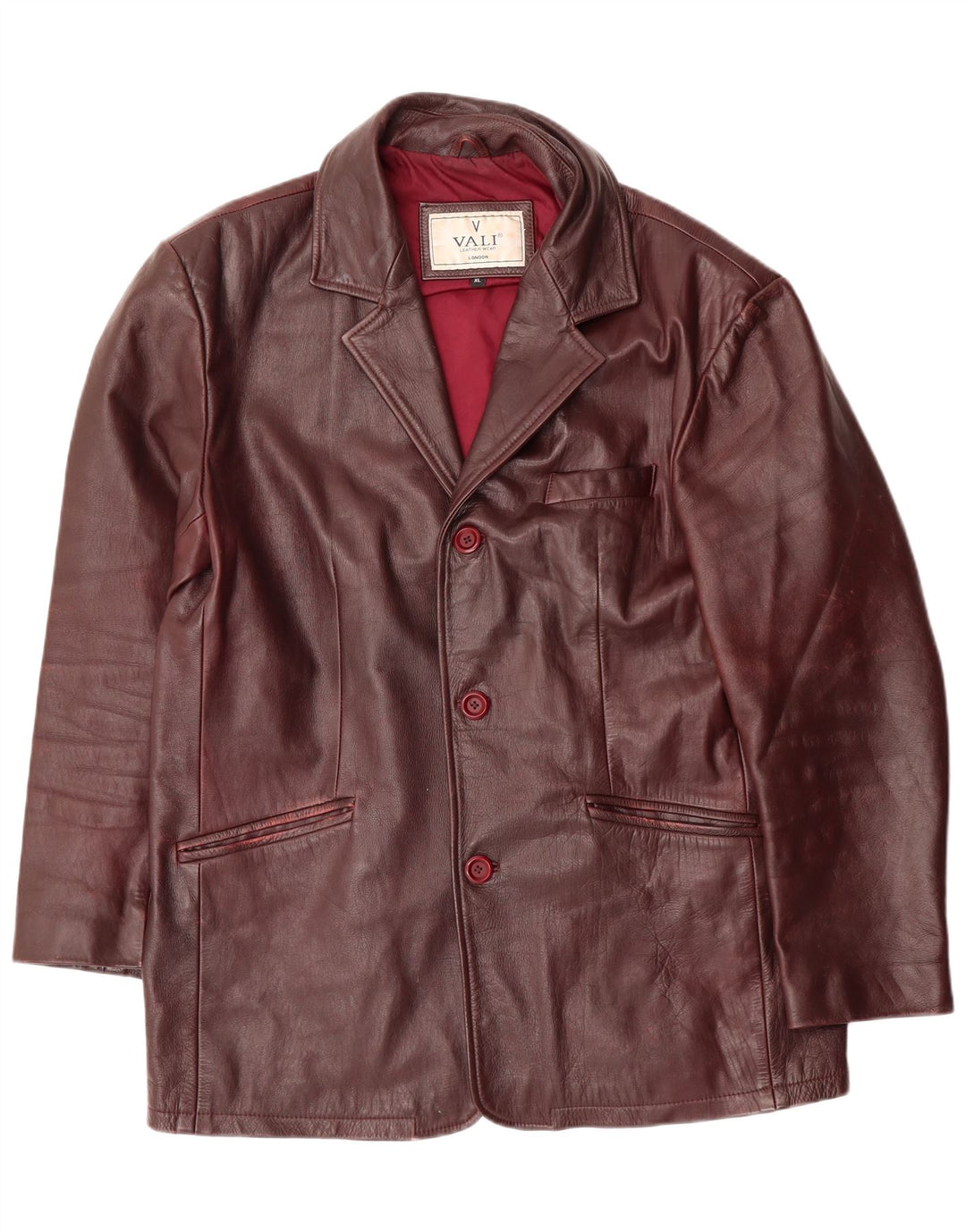 Jaqueta de couro masculina VINTAGE XL marrom couro clássico