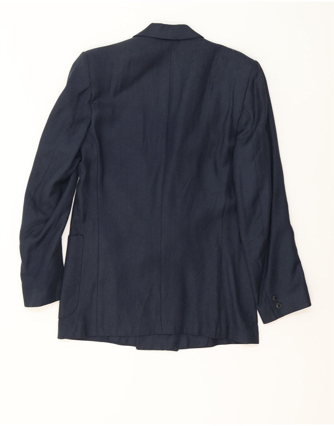 Jaqueta blazer masculina vintage com peito duplo Reino Unido 38 médio azul marinho clássico
