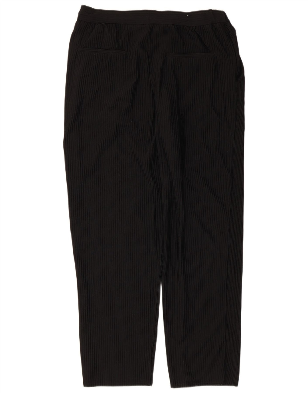 Calça feminina reta casual Zara médio W32 L30 poliéster preto
