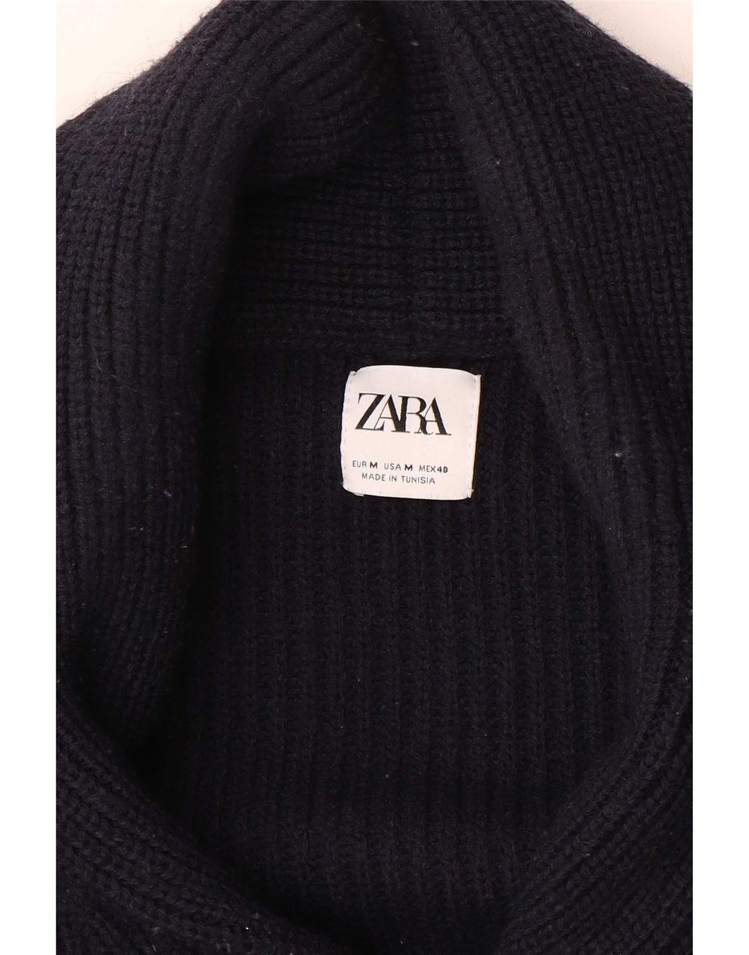 Suéter cardigã masculino Zara médio azul marinho