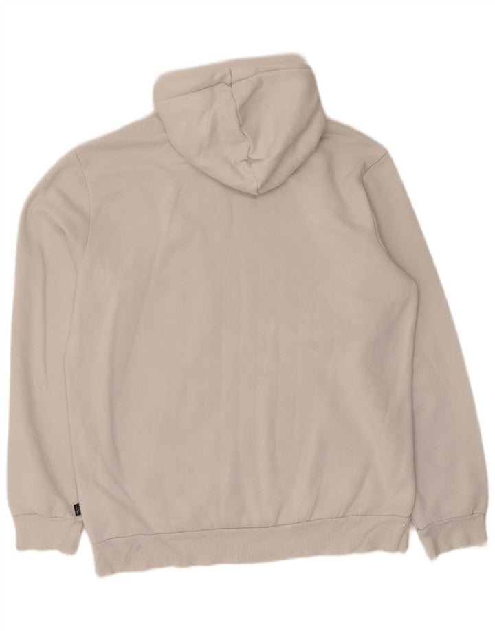 Puma masculino gráfico moletom com capuz médio algodão branco