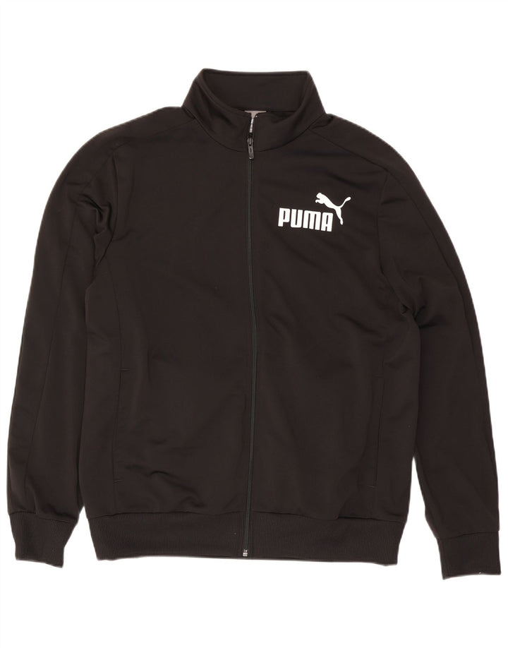 Puma Mens Graphic Tracksuit Top Jaqueta Grande Poliéster Preto