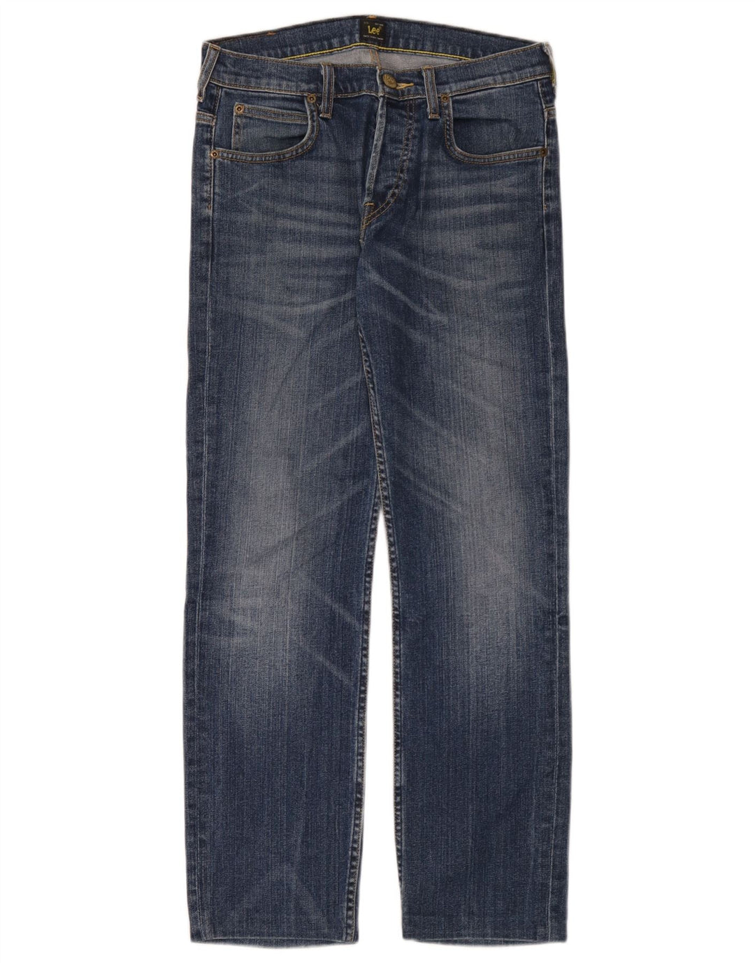 Lee Mens Powell Straight Jeans W29 L30 Azul Algodão