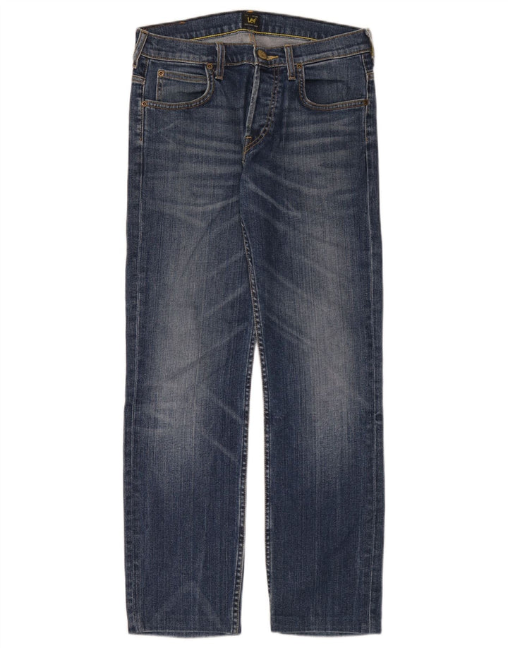 Lee Mens Powell Straight Jeans W29 L30 Azul Algodão