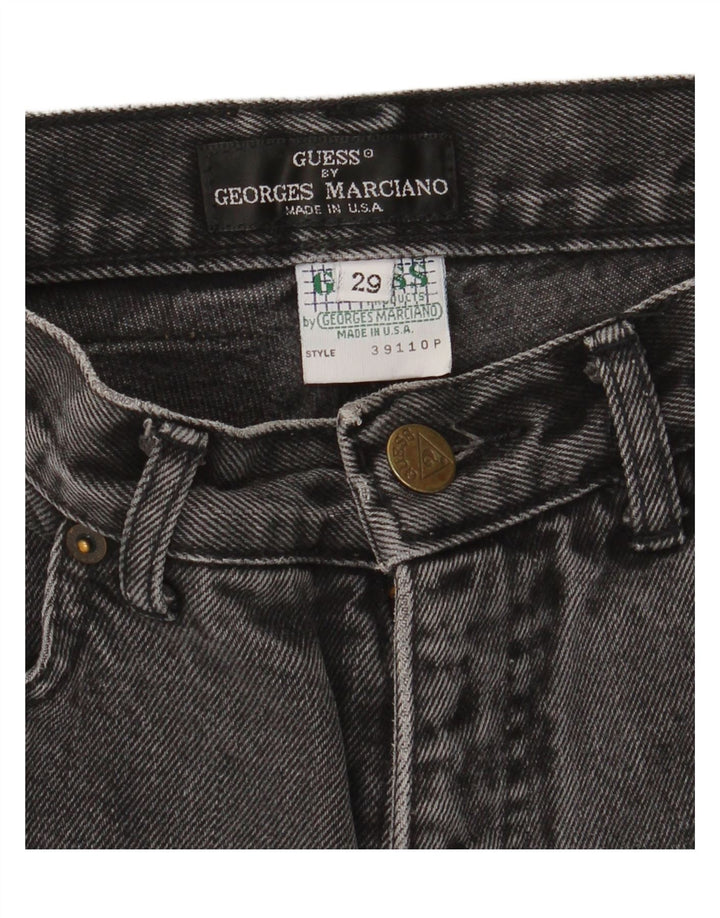 Guess Calça jeans feminina cônica W29 L24 algodão preto