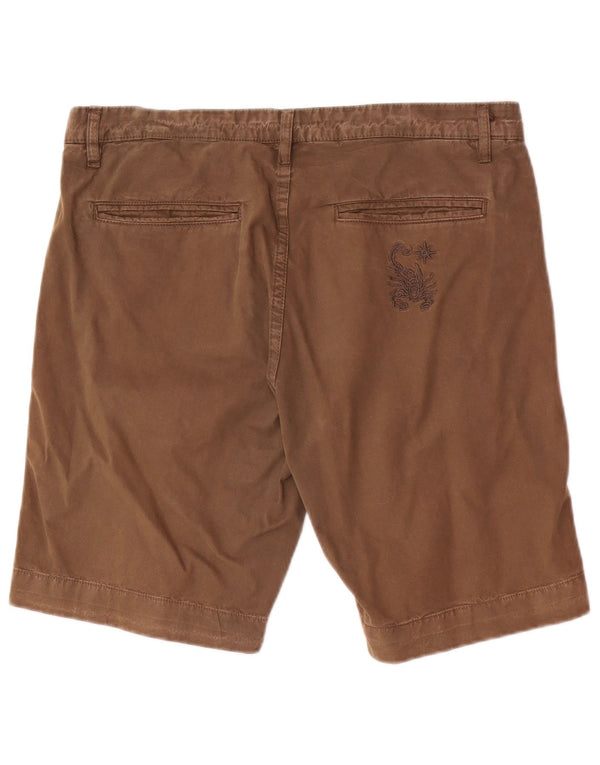 Scorpion Bay Mens Regular Chino Shorts W33 Algodão Marrom Médio