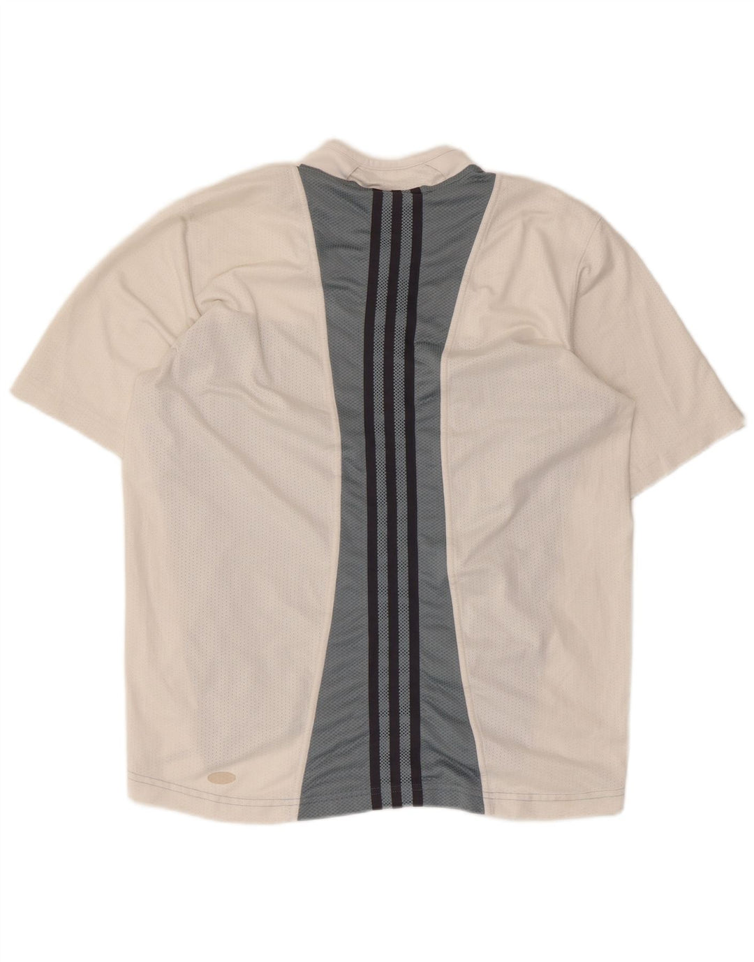 Camiseta masculina ADIDAS UK 40/42 médio branco colorblock poliéster