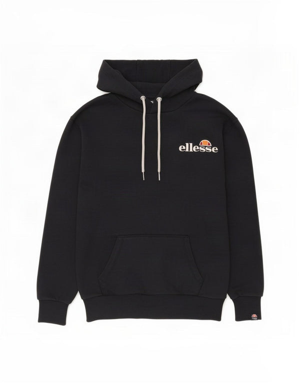 Ellesse Mens Graphic Hoodie Jumper XS Navy Blue Cotton