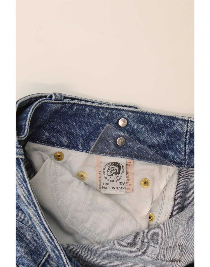 Jeans feminino Diesel Bootcut desgastado W29 L29 azul algodão
